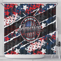 No Kings In America Since 1776 Shower Curtain Grunge Style - Wonder Print Shop