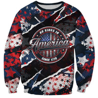 No Kings In America Since 1776 Sweatshirt Grunge Style - Wonder Print Shop