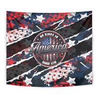 No Kings In America Since 1776 Tapestry Grunge Style - Wonder Print Shop