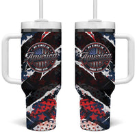 No Kings In America Since 1776 Tumbler With Handle Grunge Style - Wonder Print Shop