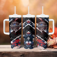 No Kings In America Since 1776 Tumbler With Handle Grunge Style - Wonder Print Shop