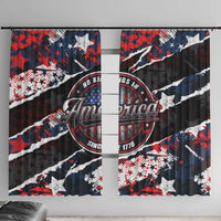 No Kings In America Since 1776 Window Curtain Grunge Style - Wonder Print Shop