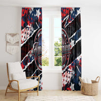 No Kings In America Since 1776 Window Curtain Grunge Style - Wonder Print Shop