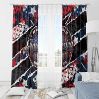 No Kings In America Since 1776 Window Curtain Grunge Style - Wonder Print Shop