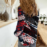 No Kings In America Since 1776 Women Casual Shirt Grunge Style - Wonder Print Shop