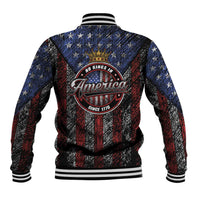 No Kings In America Since 1777 Baseball Jacket Retro Vibe - Wonder Print Shop