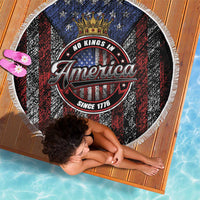 No Kings In America Since 1777 Beach Blanket Retro Vibe - Wonder Print Shop