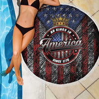No Kings In America Since 1777 Beach Blanket Retro Vibe - Wonder Print Shop