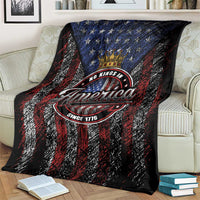 No Kings In America Since 1777 Blanket Retro Vibe - Wonder Print Shop