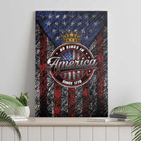 No Kings In America Since 1777 Canvas Wall Art Retro Vibe - Wonder Print Shop