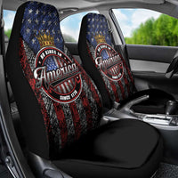 No Kings In America Since 1777 Car Seat Cover Retro Vibe - Wonder Print Shop
