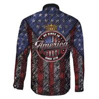 No Kings In America Since 1777 Family Matching Off The Shoulder Long Sleeve Dress and Hawaiian Shirt Retro Vibe - Wonder Print Shop