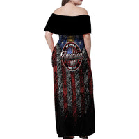 No Kings In America Since 1777 Family Matching Off Shoulder Maxi Dress and Hawaiian Shirt Retro Vibe - Wonder Print Shop