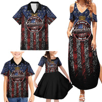 No Kings In America Since 1777 Family Matching Summer Maxi Dress and Hawaiian Shirt Retro Vibe - Wonder Print Shop