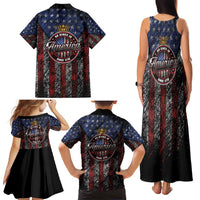 No Kings In America Since 1777 Family Matching Tank Maxi Dress and Hawaiian Shirt Retro Vibe - Wonder Print Shop