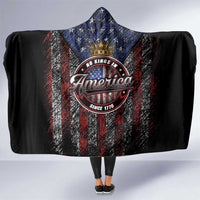 No Kings In America Since 1777 Hooded Blanket Retro Vibe - Wonder Print Shop