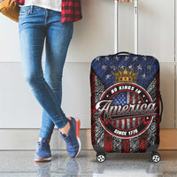 No Kings In America Since 1777 Luggage Cover Retro Vibe - Wonder Print Shop