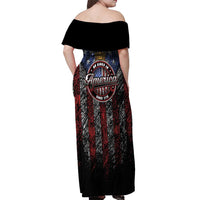 No Kings In America Since 1777 Off Shoulder Maxi Dress Retro Vibe - Wonder Print Shop