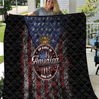 No Kings In America Since 1777 Quilt Retro Vibe - Wonder Print Shop