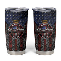 No Kings In America Since 1777 Tumbler Cup Retro Vibe - Wonder Print Shop