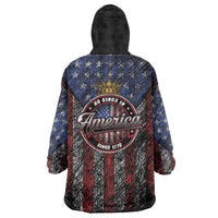 No Kings In America Since 1777 Wearable Blanket Hoodie Retro Vibe - Wonder Print Shop