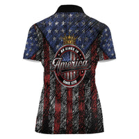 No Kings In America Since 1777 Women Polo Shirt Retro Vibe - Wonder Print Shop
