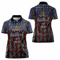No Kings In America Since 1777 Women Polo Shirt Retro Vibe - Wonder Print Shop