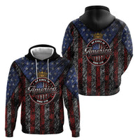 No Kings In America Since 1777 Zip Hoodie Retro Vibe - Wonder Print Shop