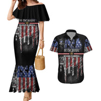 We The People Couples Matching Mermaid Dress and Hawaiian Shirt No Kings In America Since 1776 - Wonder Print Shop