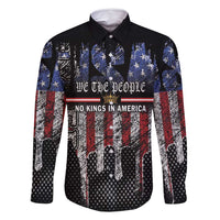 We The People Family Matching Long Sleeve Bodycon Dress and Hawaiian Shirt No Kings In America Since 1776 - Wonder Print Shop