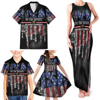 We The People Family Matching Tank Maxi Dress and Hawaiian Shirt No Kings In America Since 1776 - Wonder Print Shop