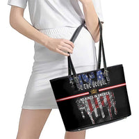We The People Leather Tote Bag No Kings In America Since 1776 - Wonder Print Shop
