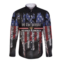 We The People Long Sleeve Button Shirt No Kings In America Since 1776 - Wonder Print Shop