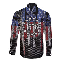 We The People Long Sleeve Button Shirt No Kings In America Since 1776 - Wonder Print Shop