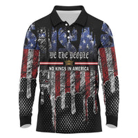 We The People Long Sleeve Polo Shirt No Kings In America Since 1776 - Wonder Print Shop