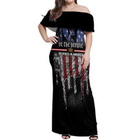 We The People Off Shoulder Maxi Dress No Kings In America Since 1776 - Wonder Print Shop