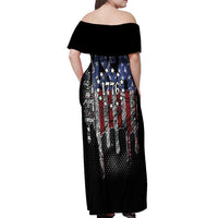 We The People Off Shoulder Maxi Dress No Kings In America Since 1776 - Wonder Print Shop