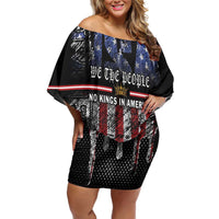 We The People Off Shoulder Short Dress No Kings In America Since 1776 - Wonder Print Shop