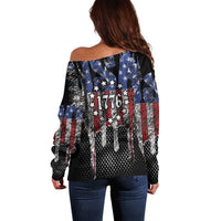 We The People Off Shoulder Sweater No Kings In America Since 1776 - Wonder Print Shop