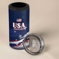 Custom USA Cricket 4 in 1 Can Cooler Tumbler US Team Play Bold Play Proud - Wonder Print Shop