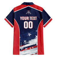 Custom USA Cricket Family Matching Short Sleeve Bodycon Dress and Hawaiian Shirt US Team Play Bold Play Proud - Wonder Print Shop