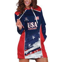 Custom USA Cricket Hoodie Dress US Team Play Bold Play Proud - Wonder Print Shop