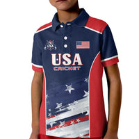 Custom USA Cricket Kid Polo Shirt US Team Play Bold Play Proud - Wonder Print Shop