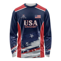 Custom USA Cricket Long Sleeve Shirt US Team Play Bold Play Proud - Wonder Print Shop