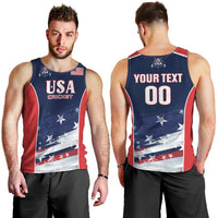 Custom USA Cricket Men Tank Top US Team Play Bold Play Proud - Wonder Print Shop