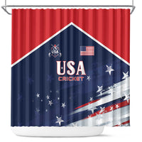 USA Cricket Shower Curtain US Team Play Bold Play Proud - Wonder Print Shop
