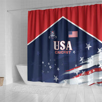 USA Cricket Shower Curtain US Team Play Bold Play Proud - Wonder Print Shop