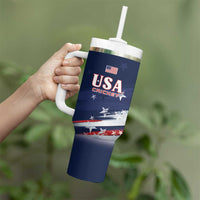Custom USA Cricket Tumbler With Handle US Team Play Bold Play Proud - Wonder Print Shop
