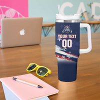 Custom USA Cricket Tumbler With Handle US Team Play Bold Play Proud - Wonder Print Shop