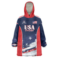 Custom USA Cricket Wearable Blanket Hoodie US Team Play Bold Play Proud - Wonder Print Shop